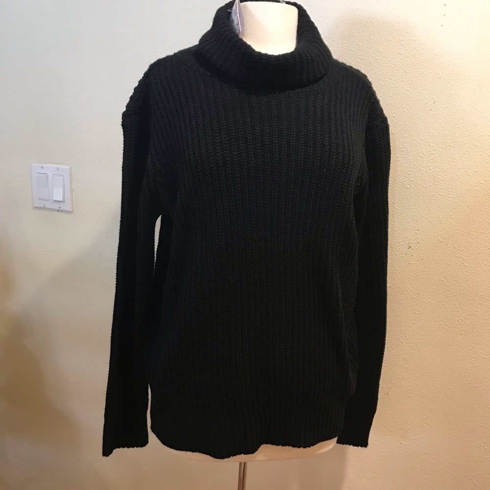 NWT Pink Republic Black Turtle Neck sweater szL